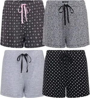 4 Pack Pajama Short Set Dots/Animal