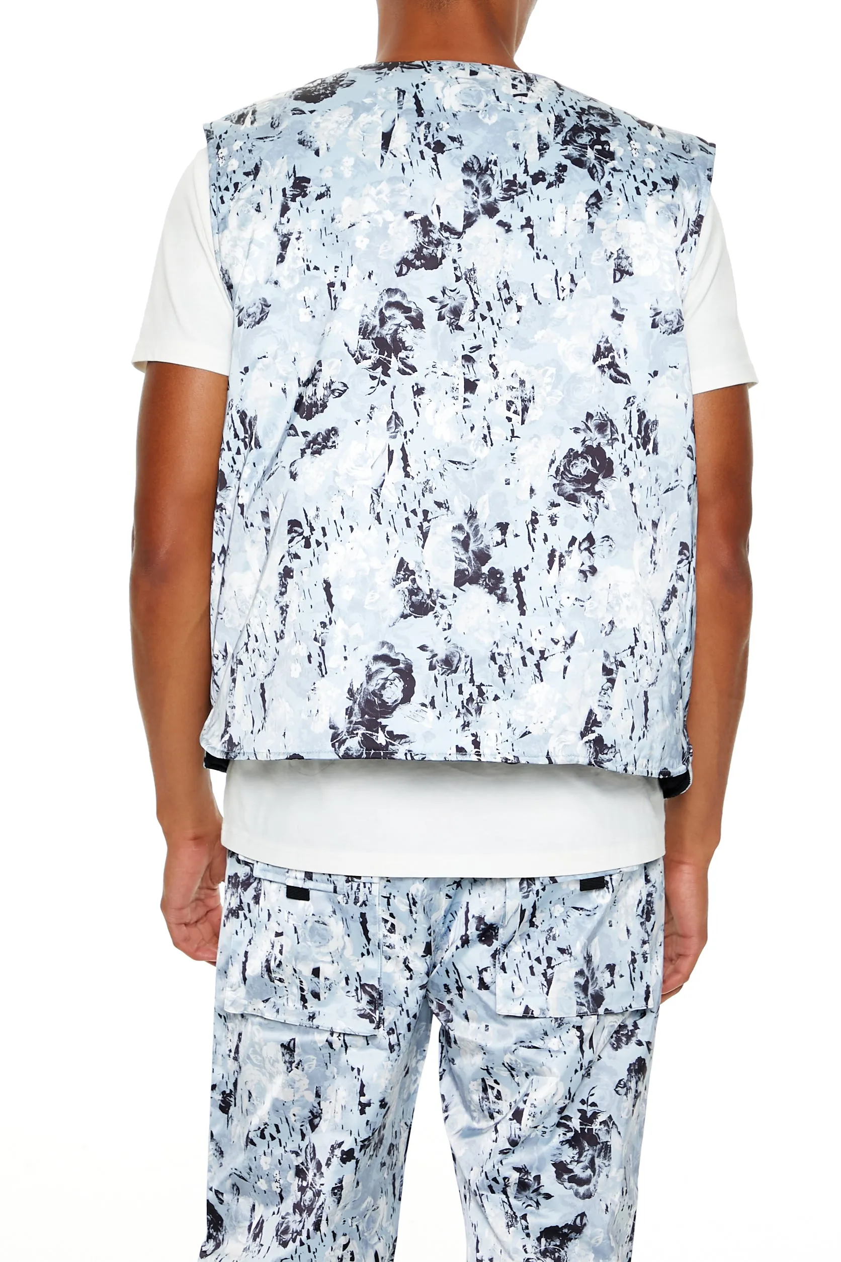 Abstract Print Cargo Vest