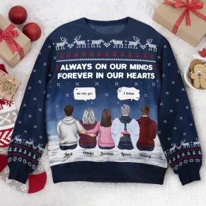 Always On My Mind Forever In My Heart - Personalized Ugly Sweater