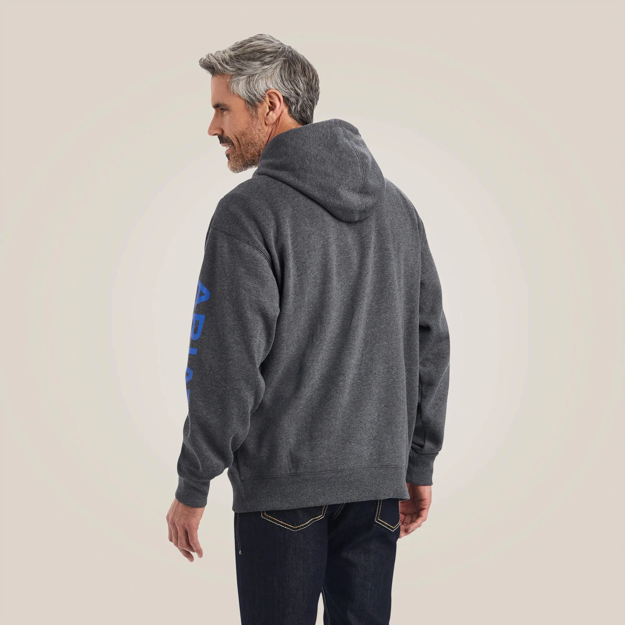 Ariat Men's Charcoal Heather Logo Hoodie