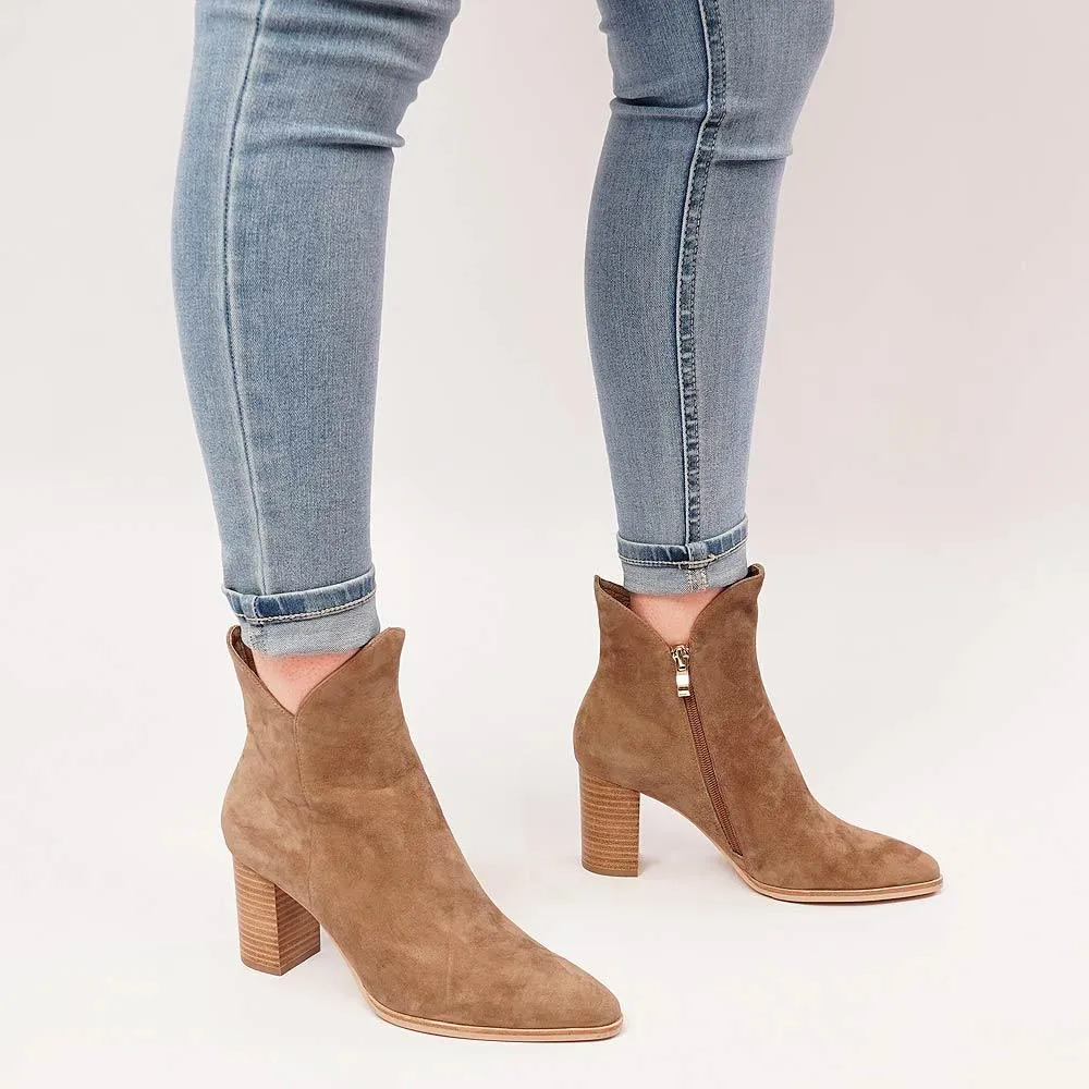 Astronomy Light Choc Suede Ankle Boots