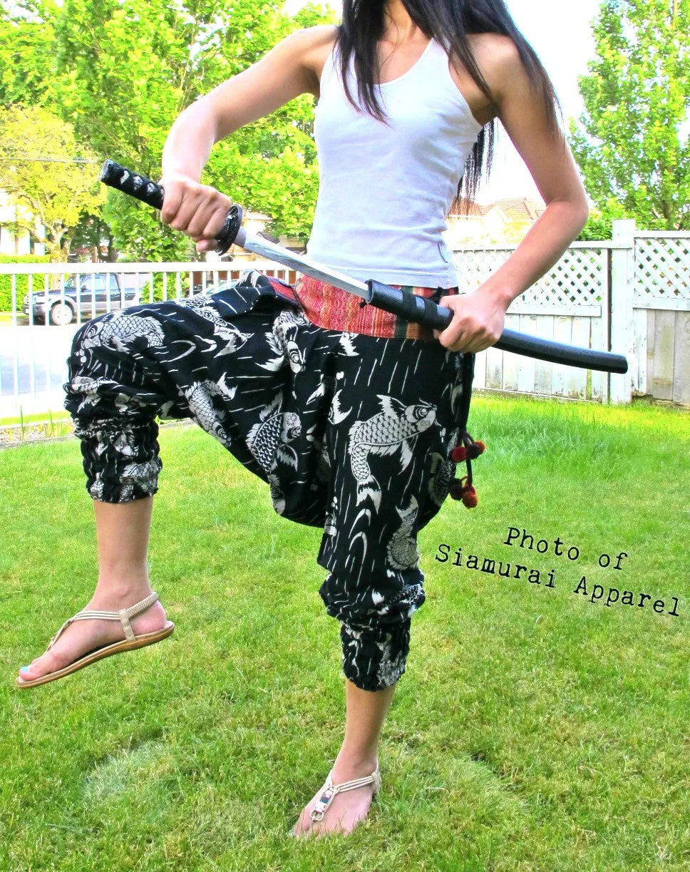 Big Koi Fish (BLACK) Ninja Pants