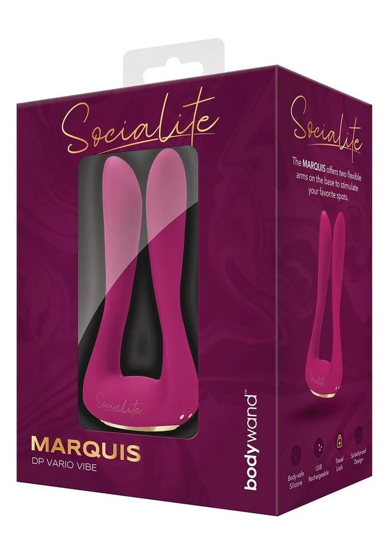 Bodywans Socialite Marquis Rechargeable Silicone DP Vibrator