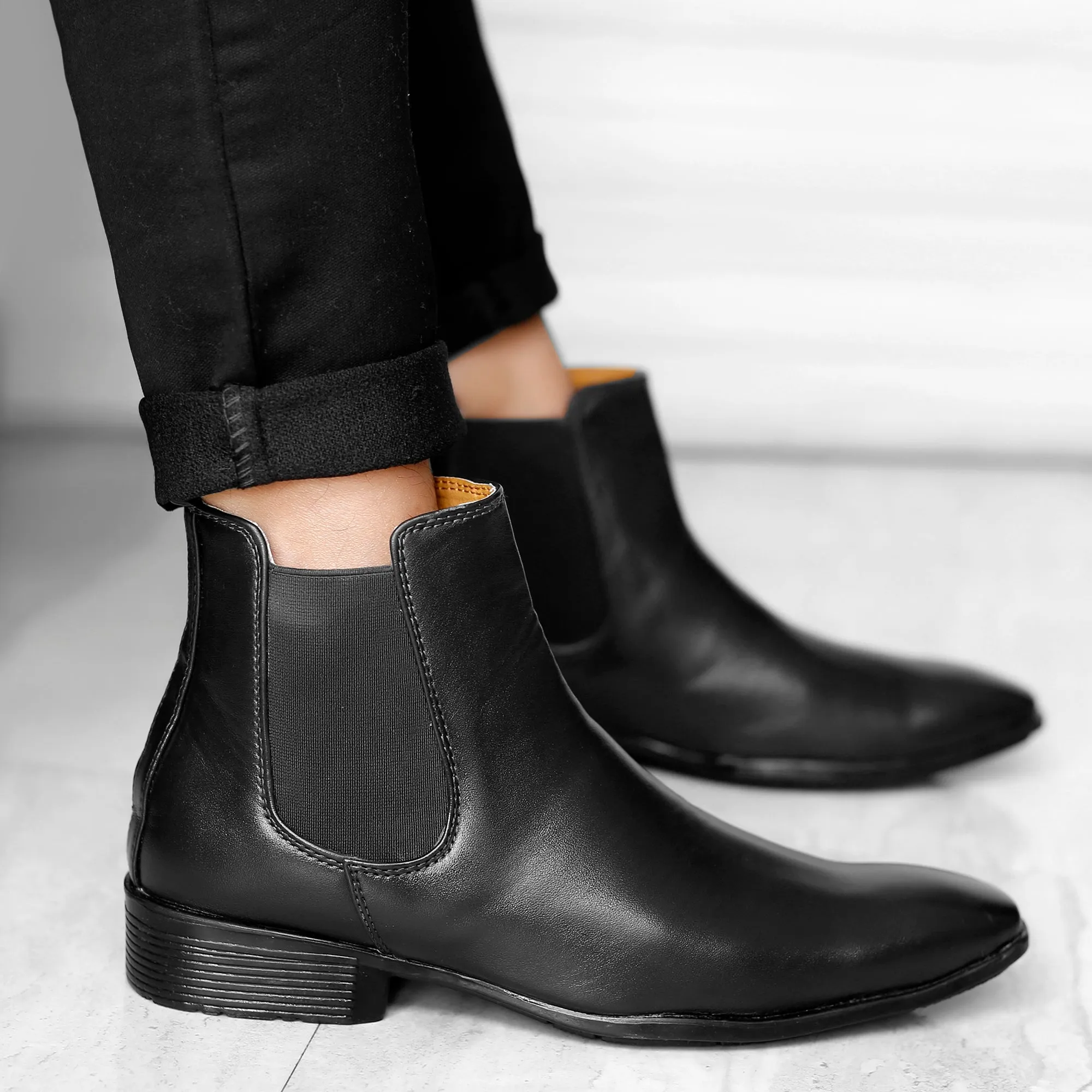 Bxxy's Faux Leather Chelsea Boots for Men