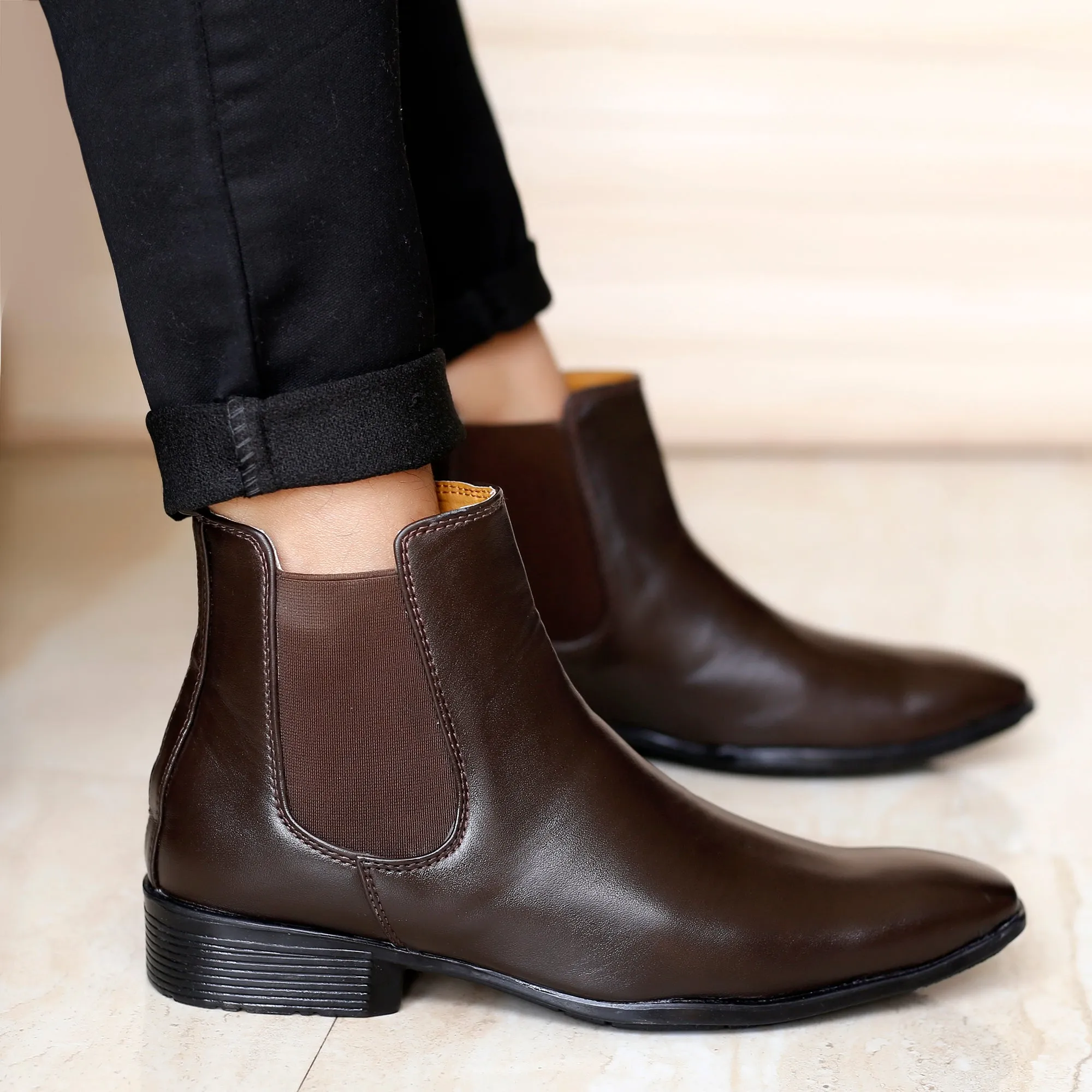 Bxxy's Faux Leather Chelsea Boots for Men