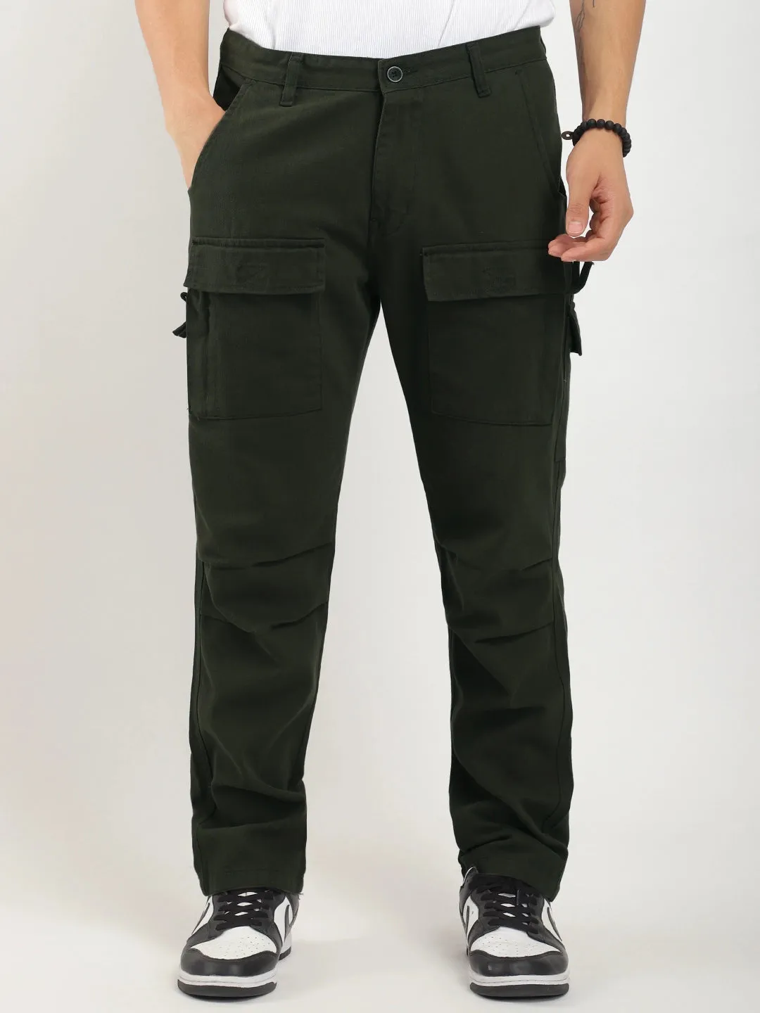 Cambridge Gear Dark Olive Green Cotton Cargo