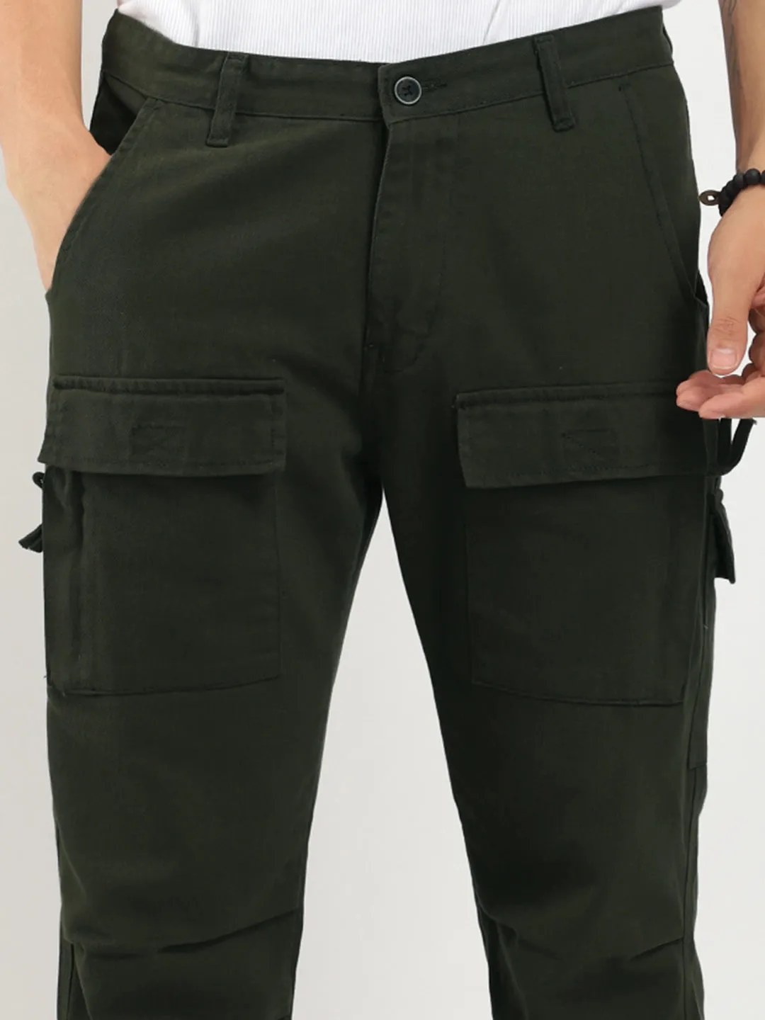 Cambridge Gear Dark Olive Green Cotton Cargo