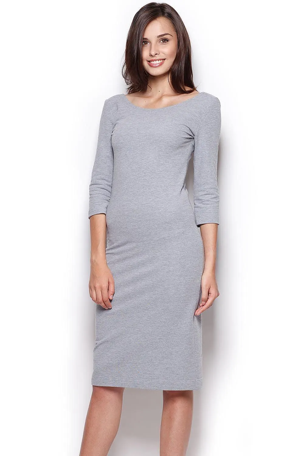 Chic Boat Neck Midi Dress - Effortless Elegance for Any Occasion