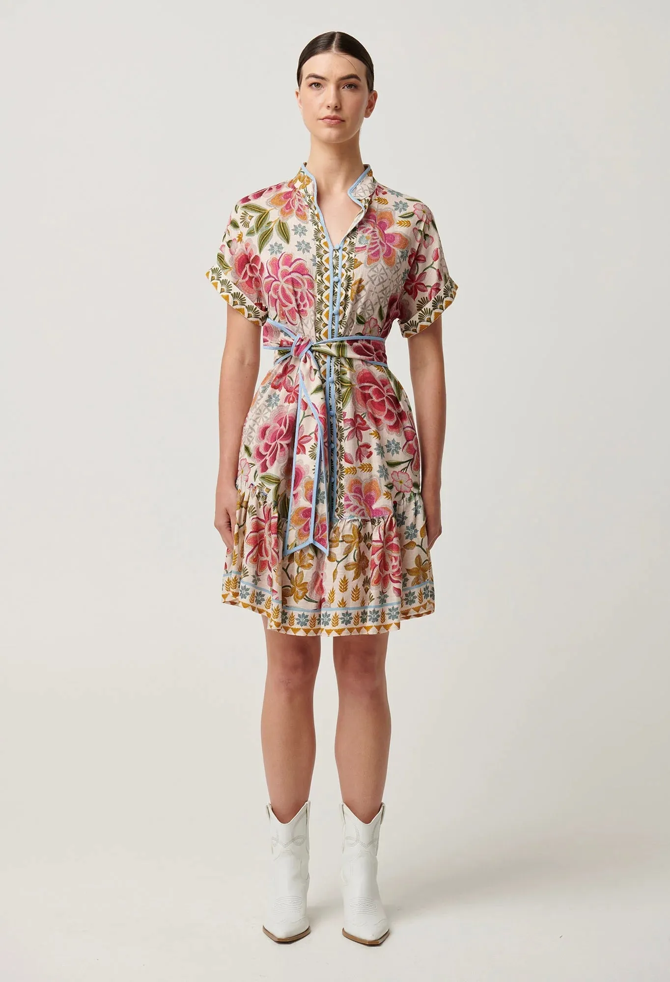 Clementine Linen Viscose Shirt Dress