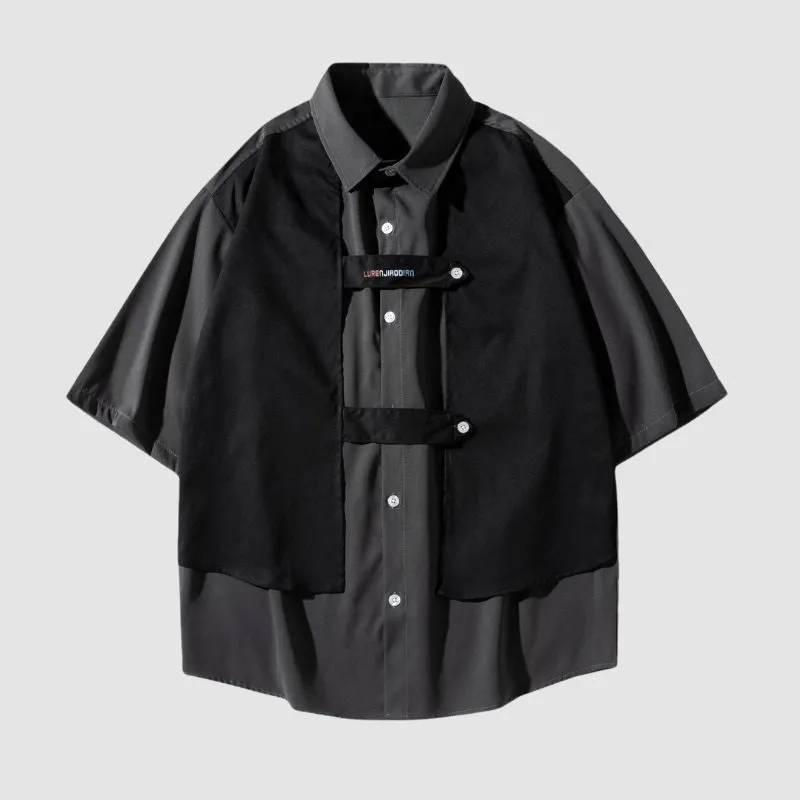 Contrast Patchwork Shirts