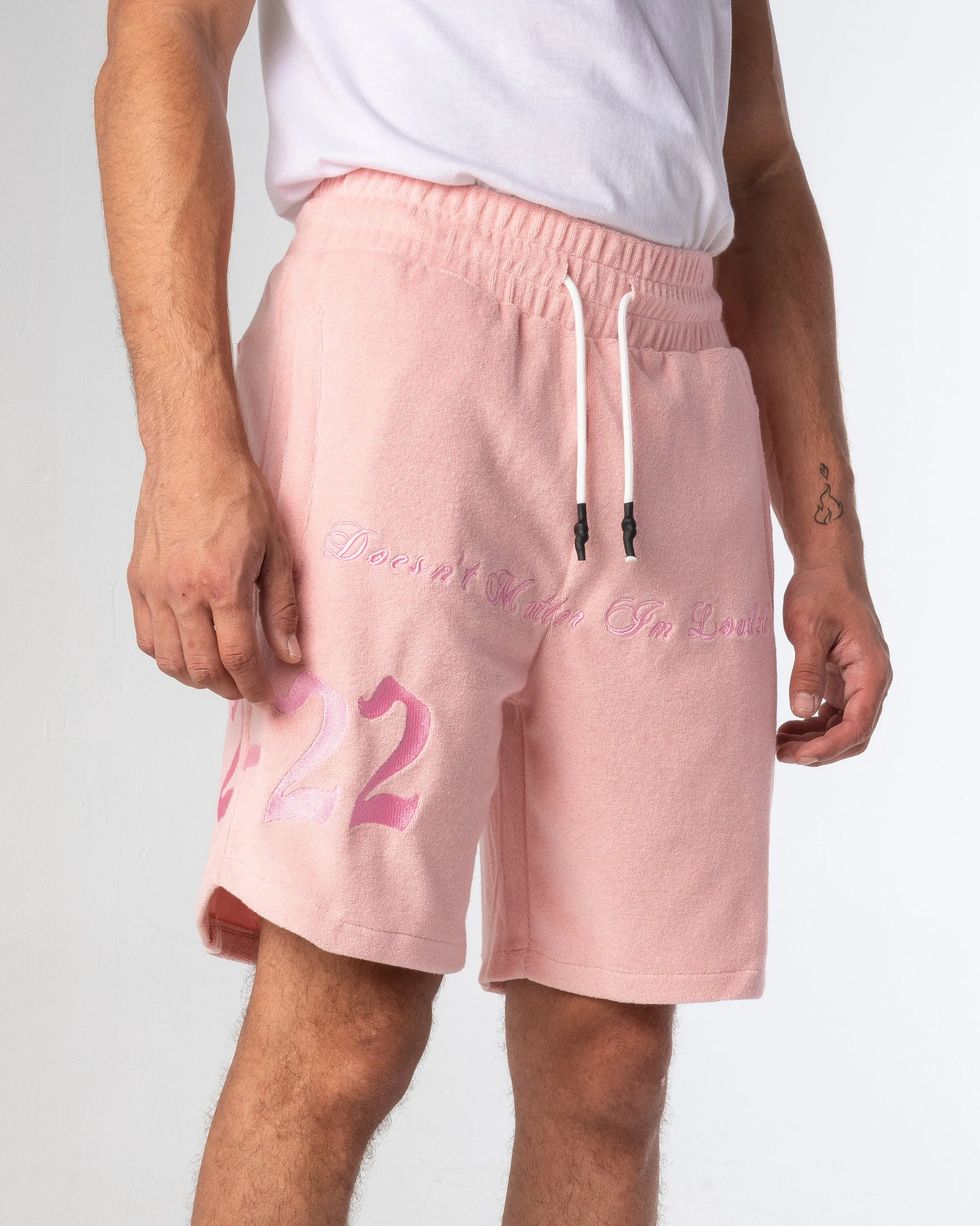 DOESN'T MATTER I'M LOADED SHORTS (PINK BLUSH)