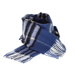 Edinburgh 100% Lambswool Scarf  Enlarged Off Ctr Scotty Thom Ultramarine