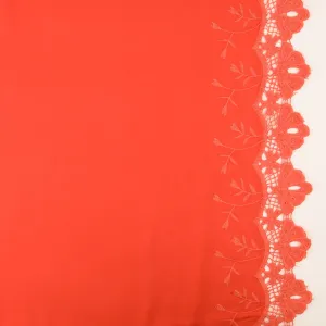 Embroidered Rayon - ADELA - 001 - Coral