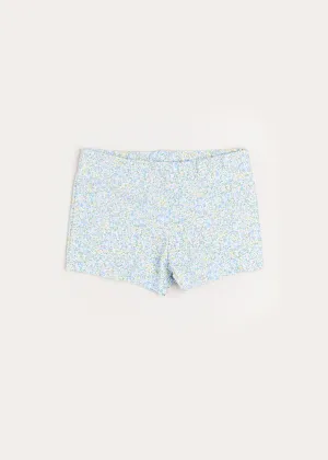 Floral Swim Shorts in Blue (12mths-6yrs)