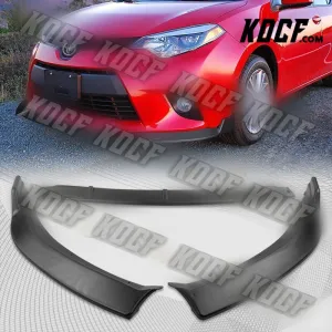 For 14-16 Toyota Corolla Base L/LE Matt Black Front Bumper Splitter Spoiler Lip