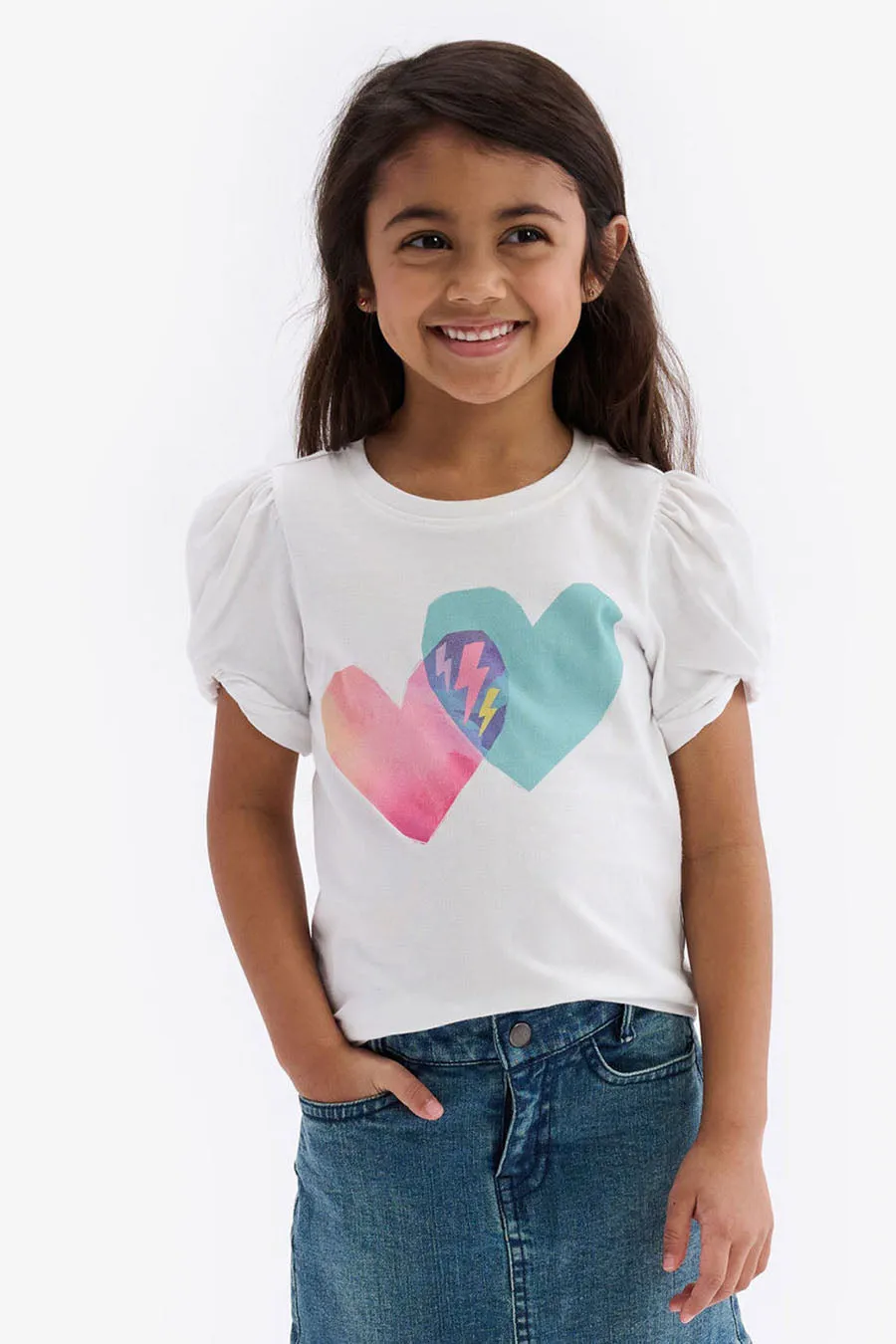 Girls Shirt Hatley Hearts Twisted