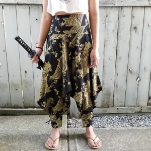 Golden Elite Sakura Koi Tribal Warrior Pants