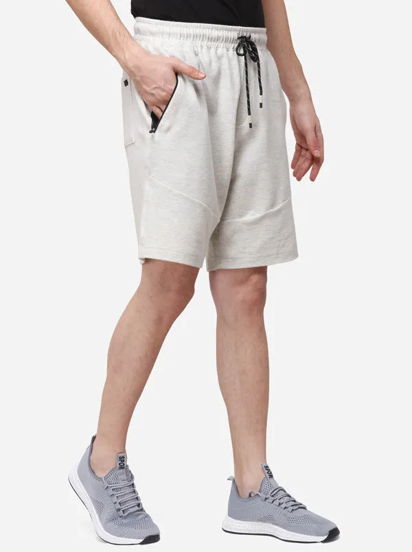 Grey Solid Regular Fit Shorts | JadeBlue