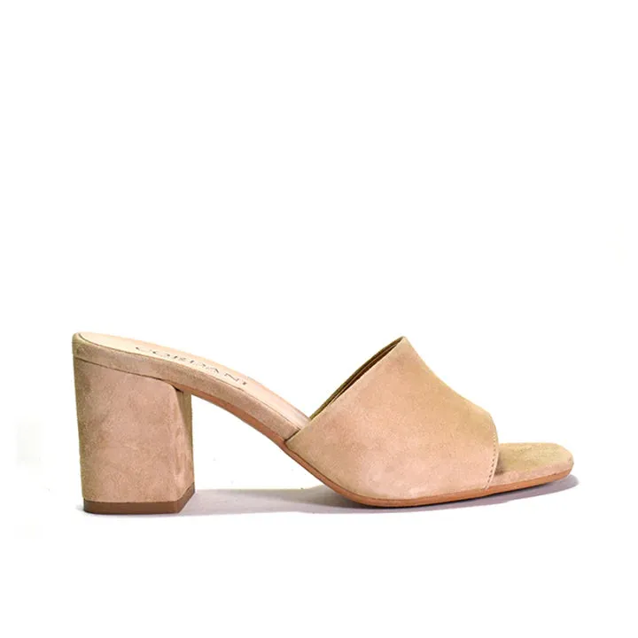 Irina Suede Heeled Mule