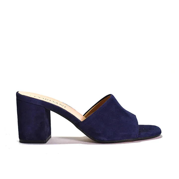 Irina Suede Heeled Mule