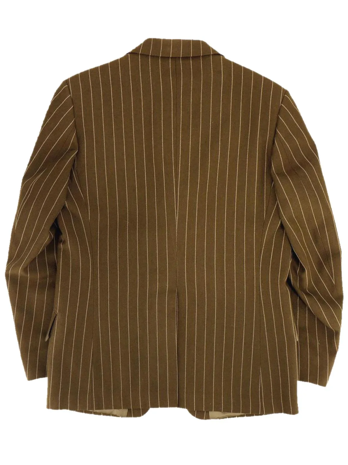 Khaki Brown Pinstripe Vintage 1970s Jacket