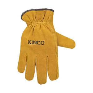 Kinco Men's Lined Suede Cowhide Driver Gloves - Golden