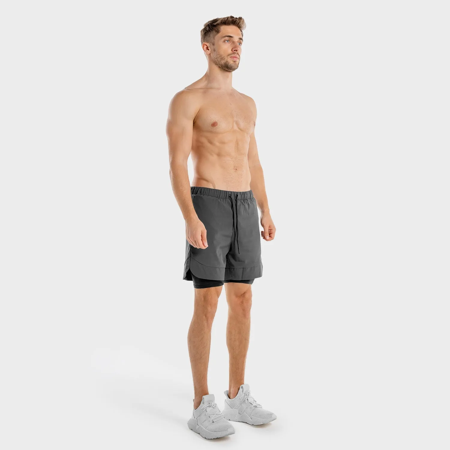 Limitless 2-in-1 Shorts - Charcoal And Black