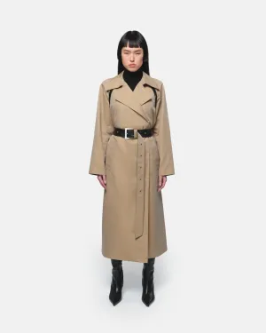 Marge Trenchcoat Almond & Noir