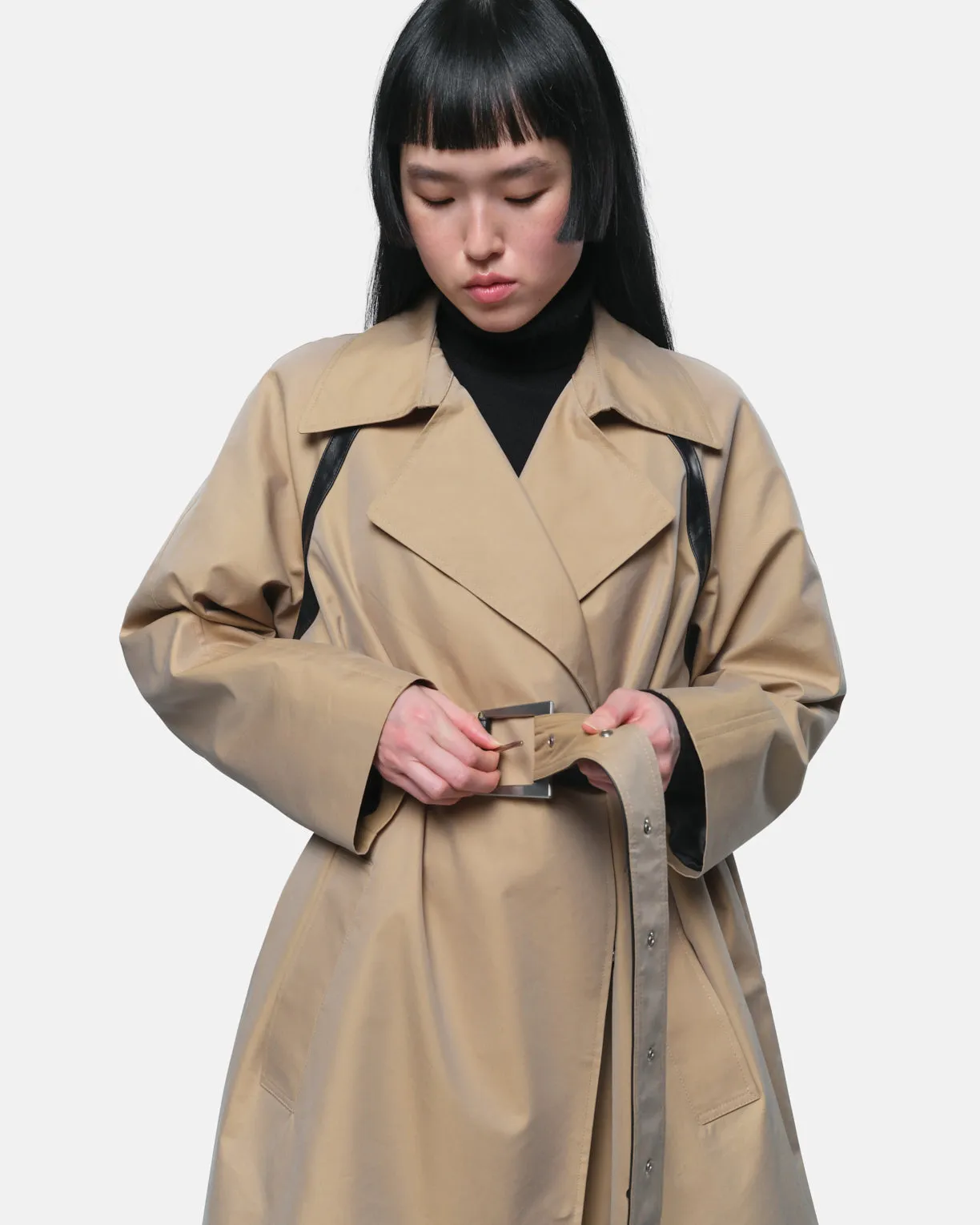 Marge Trenchcoat Almond & Noir