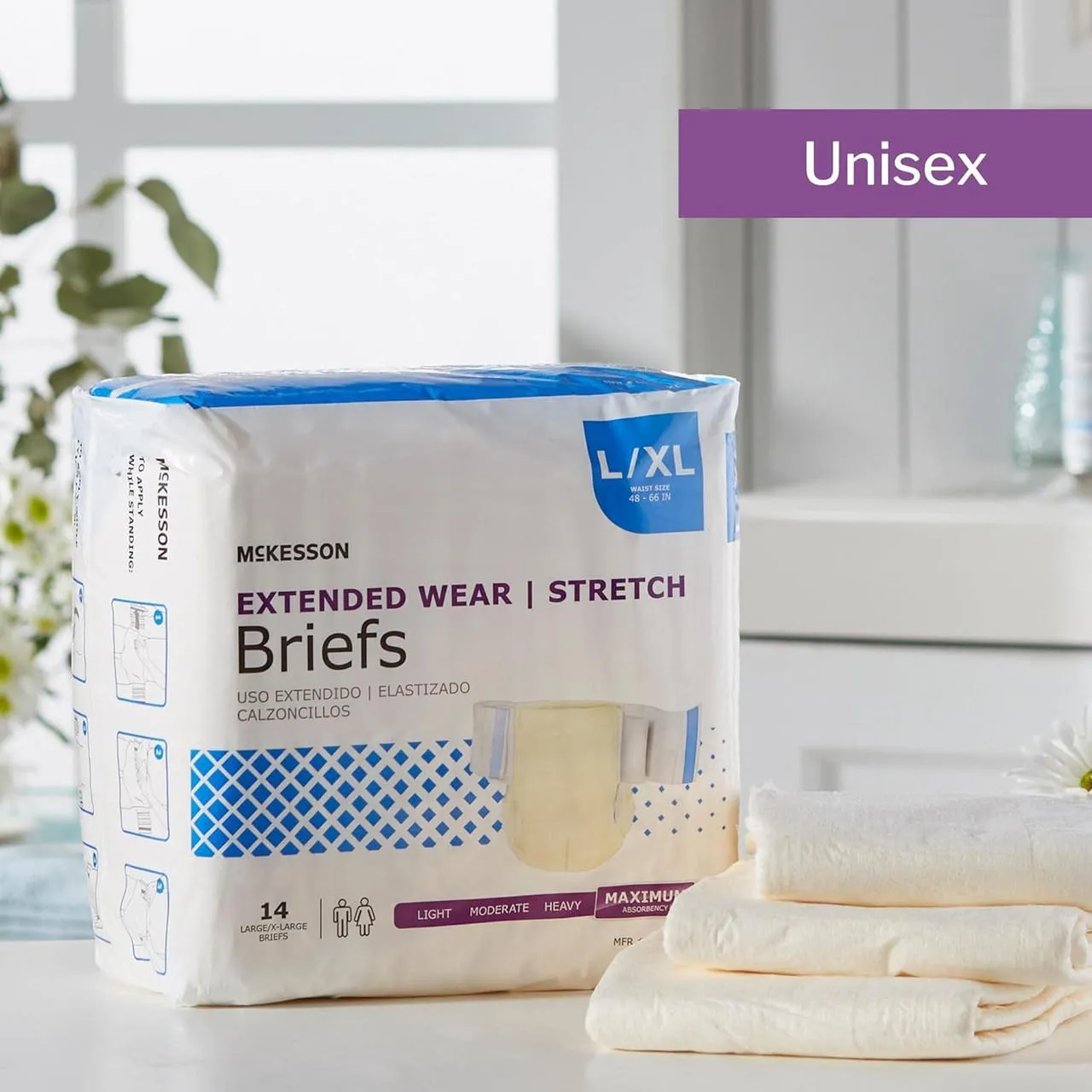 McKesson Extended Wear Stretch Adult Diapers