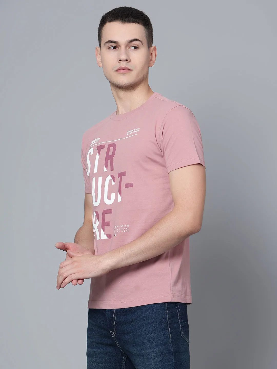 Men Peach T-Shirt