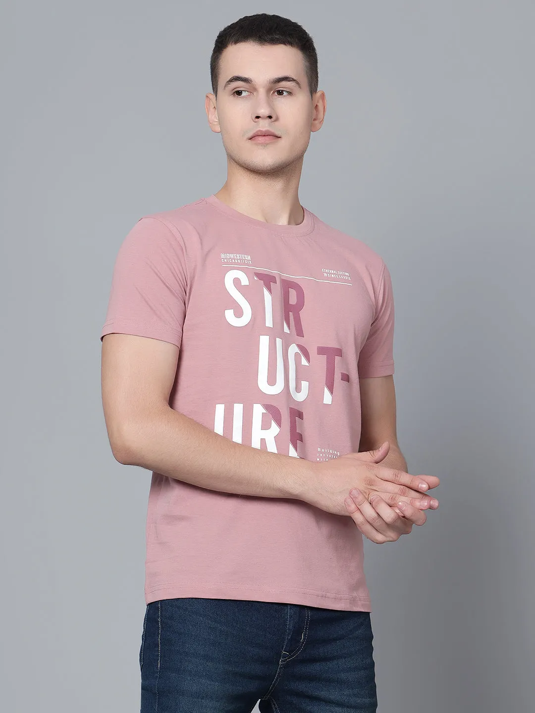 Men Peach T-Shirt