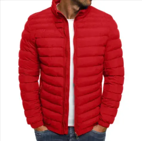 Men's Insulated Cotton Padded Jacket – Stylish Outdoor Zipper Coat