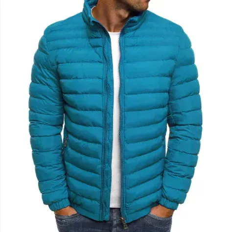 Men's Insulated Cotton Padded Jacket – Stylish Outdoor Zipper Coat