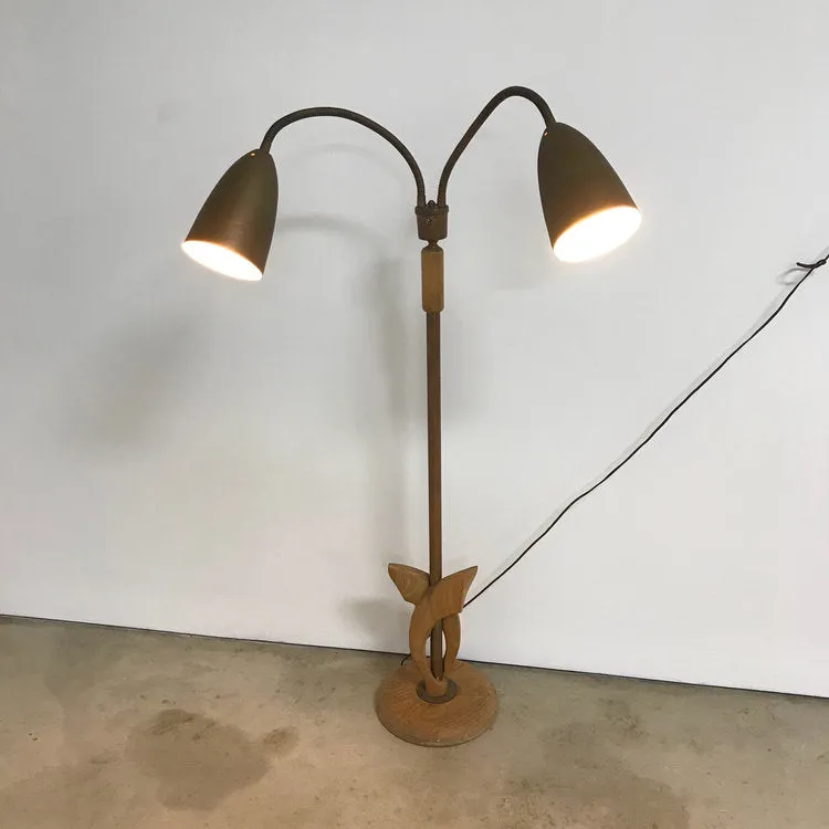 Midcentury modern gooseneck floor lamp