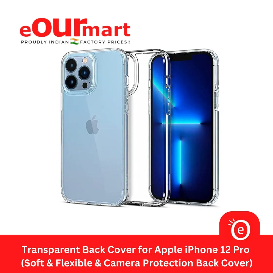 Mobile Back Cover for Apple iPhone 12 Pro ( Flexible | Silicone | Transparent )