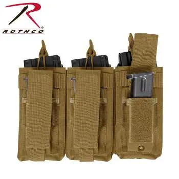 MOLLE Triple Kangaroo Rifle and Pistol Mag Pouch