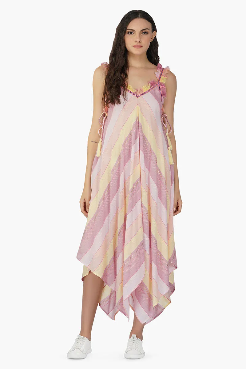 Noah Stripe Fringes Dress