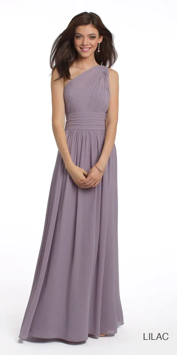 One Shoulder Illusion Bridesmaid Dress - Petite