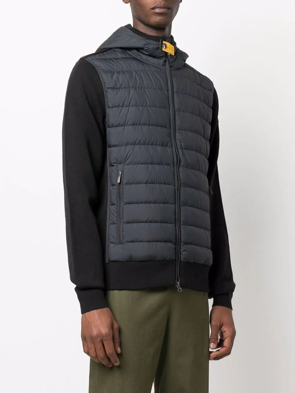 padded down hooded jacket