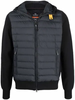 padded down hooded jacket