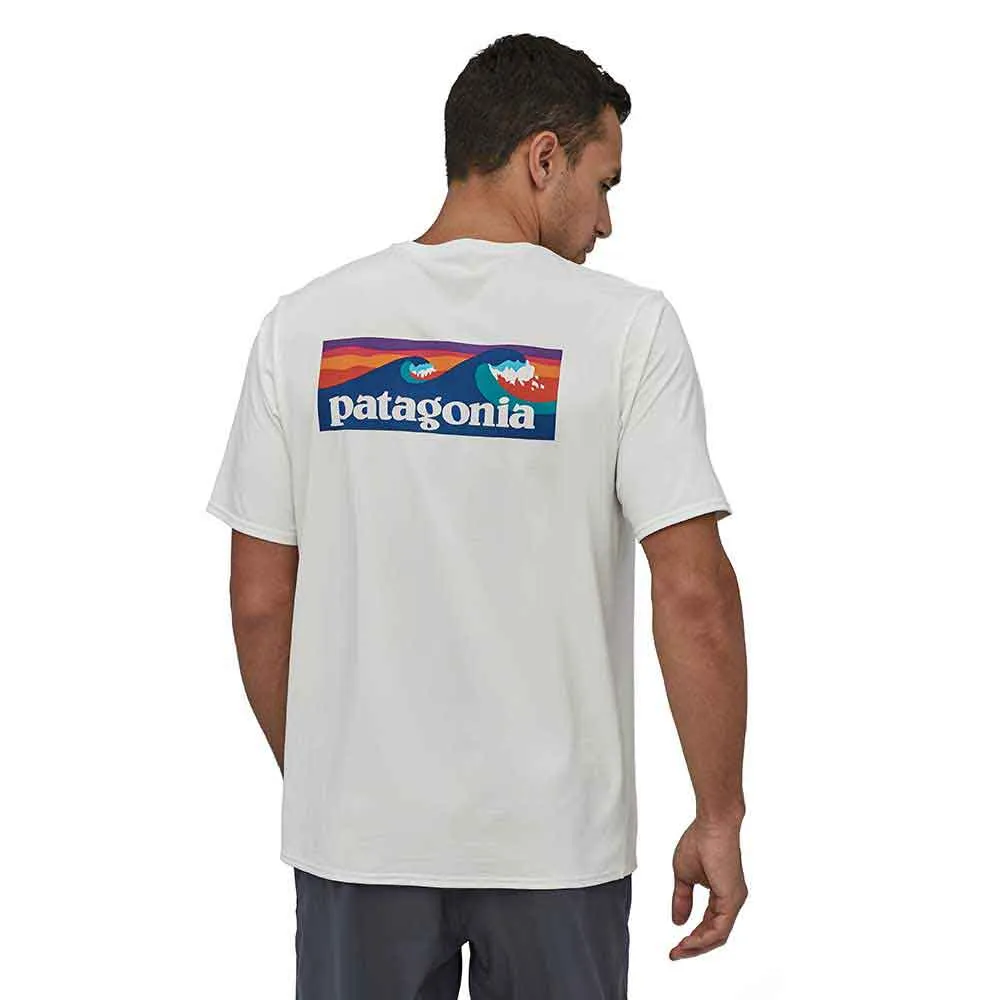 Patagonia Cap Cool Daily Graphic Shirt  - Boardshort Logo: White