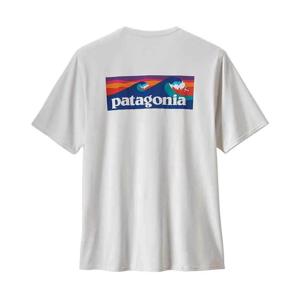 Patagonia Cap Cool Daily Graphic Shirt  - Boardshort Logo: White