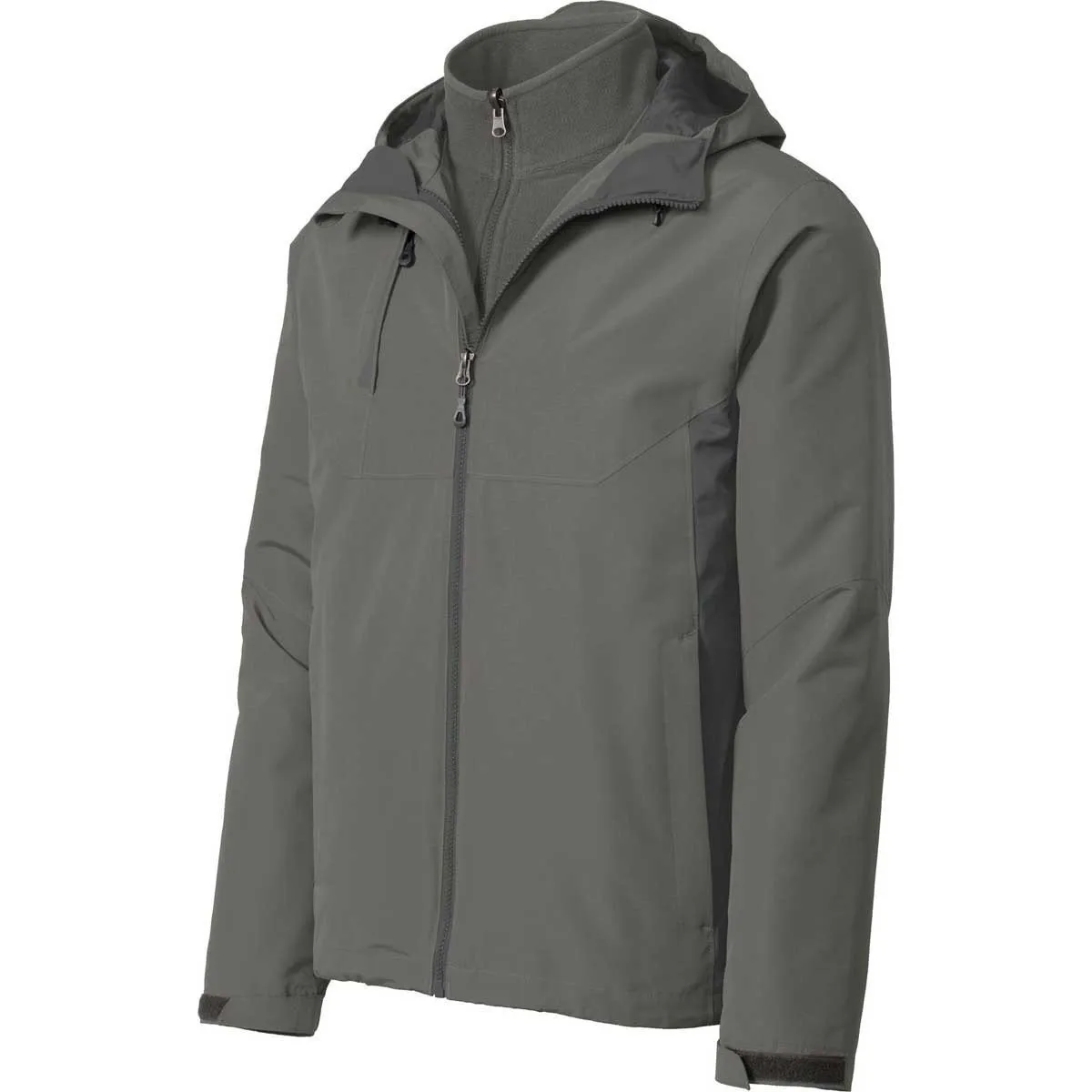 Port Authority Men's Rogue Grey/Grey Steel Merge 3-in-1 Jacket