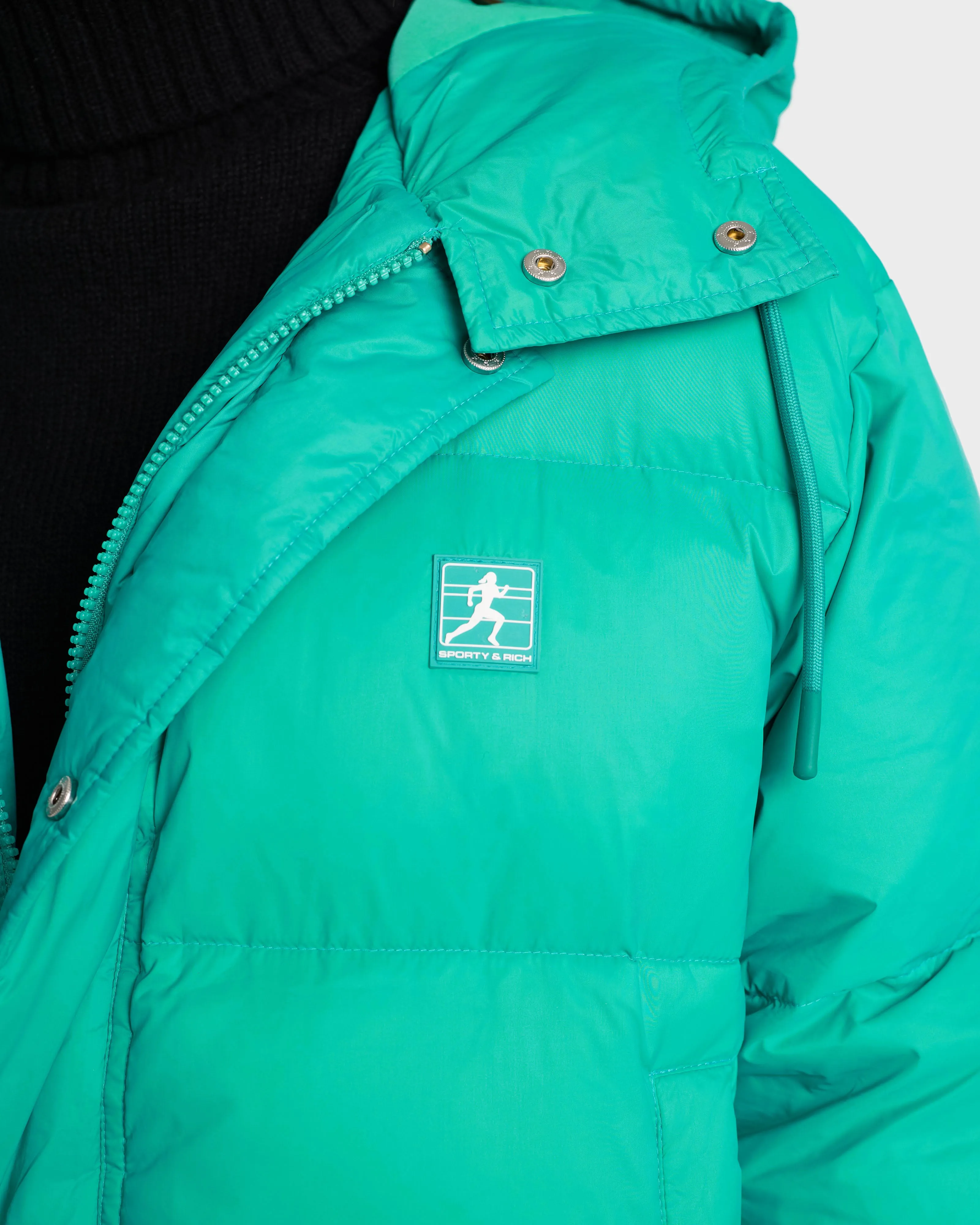 Running Woman Puffer Jacket - Spring Green