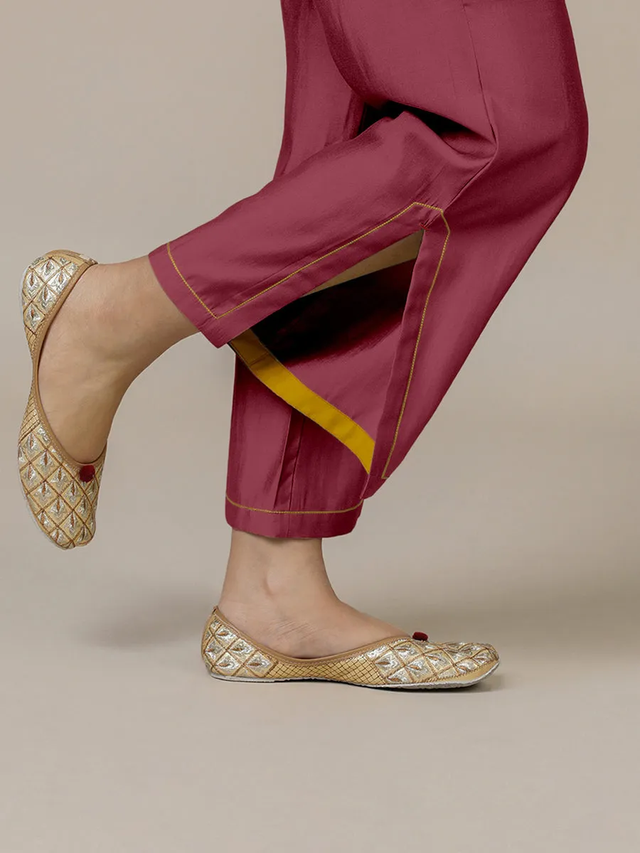 Saba x Rozaana | Rose Pink Cotton Silk Pants