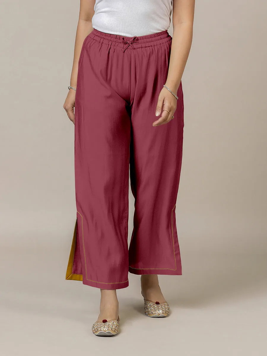 Saba x Rozaana | Rose Pink Cotton Silk Pants