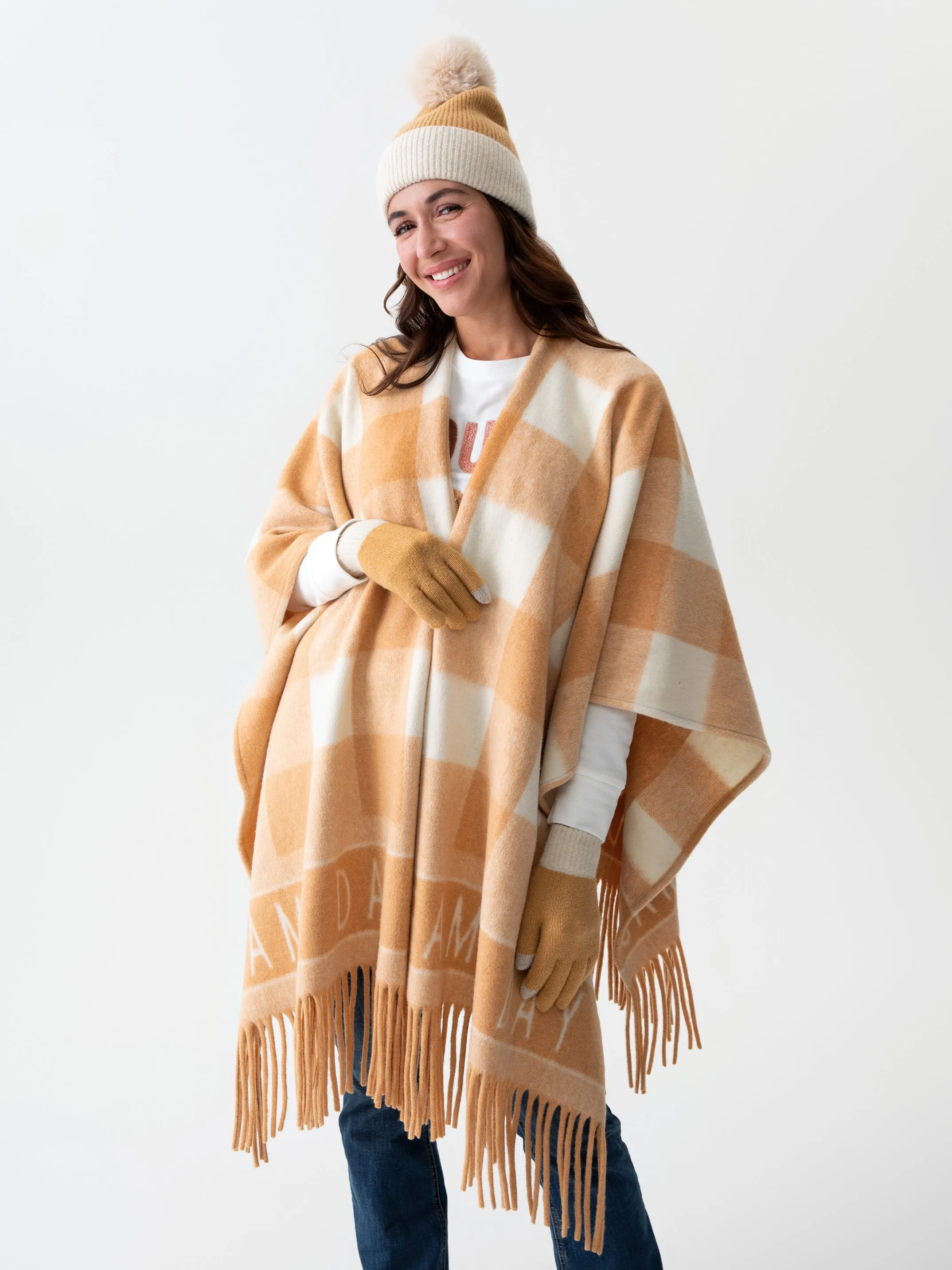 Shiraleah Callie "Game Day" Cape, Tan