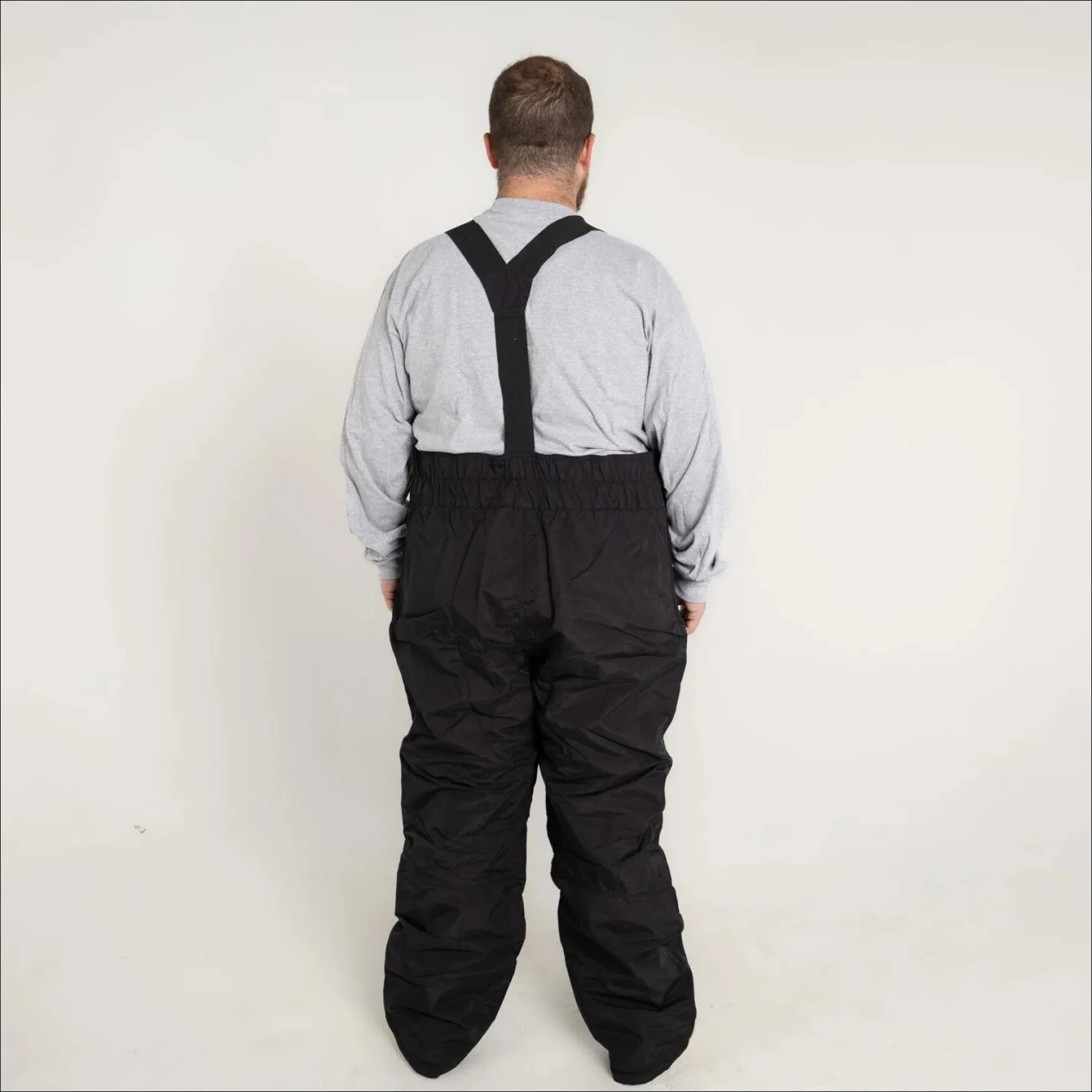 Snow Country Outerwear Mens S-XL Insulated Winter Ski Snow Bibs Suspender Pants Black