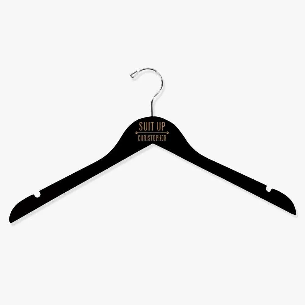 Suit Up Personalized Wooden Hanger